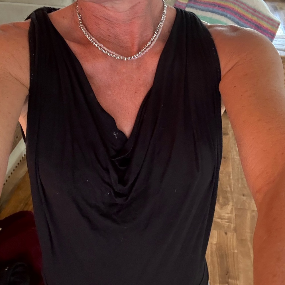 Veronica M. Black Sleeveless Top